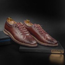 *Pantofi din piele naturala cu SIRET ELASTIC PERF VISINIU COD 008