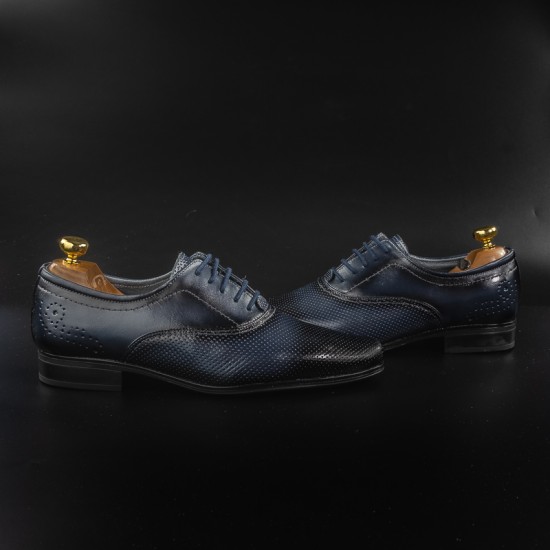 *Pantofi din piele naturala COD 004 Bleumarin - Pantofi - oferit de unuplusunugratis.ro