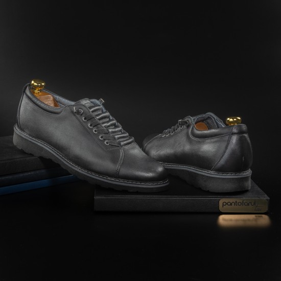 *Pantofi din piele naturala COD 001 Negru - Pantofi - oferit de unuplusunugratis.ro