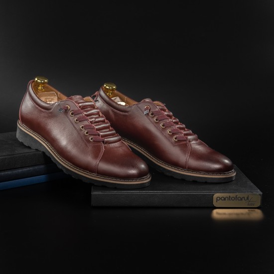 *Pantofi din piele naturala COD 001 Visiniu - Pantofi - oferit de unuplusunugratis.ro