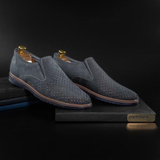 *Pantofi din piele naturala COD 006 BLEUMARIN - Pantofi - oferit de unuplusunugratis.ro