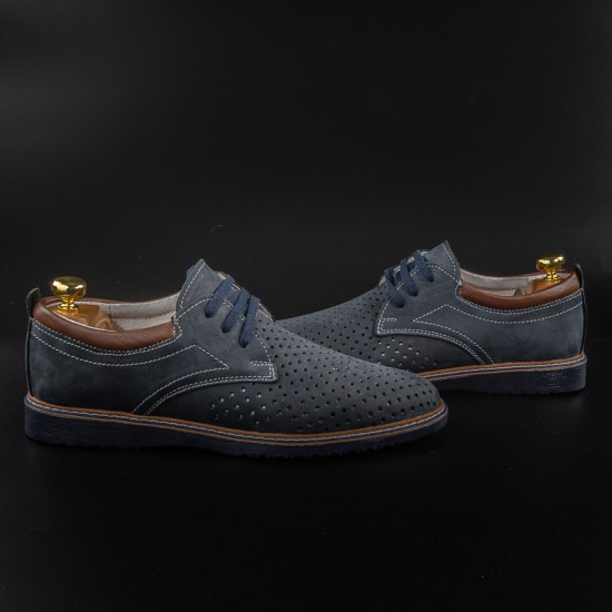 *Pantofi din piele naturala COD 002 Bleumarin - Pantofi - oferit de unuplusunugratis.ro