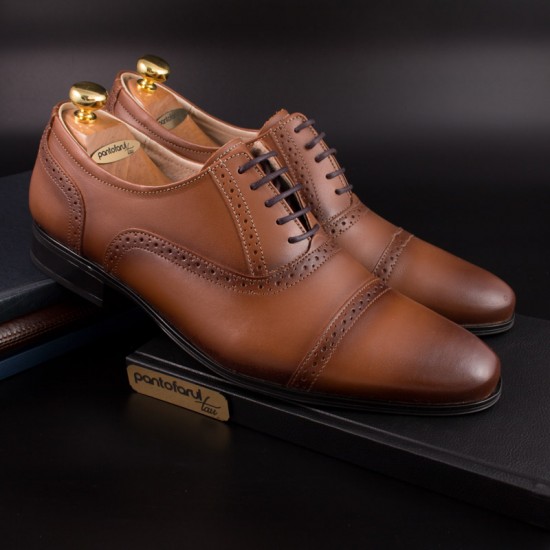 Pantofi din piele naturala 894 MARO DESCHIS - Pantofi - oferit de unuplusunugratis.ro