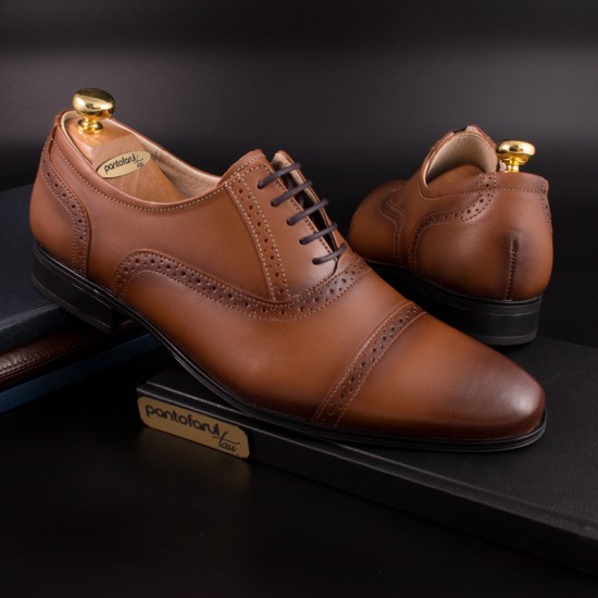 Pantofi din piele naturala 894 MARO DESCHIS - Pantofi - oferit de unuplusunugratis.ro