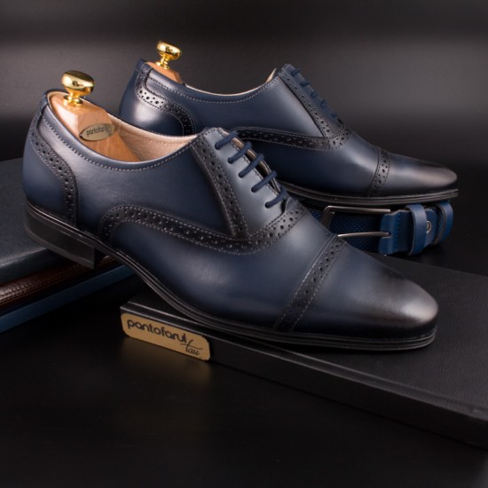 *Pantofi din piele naturala 894 BLEUMARIN - Pantofi - oferit de unuplusunugratis.ro